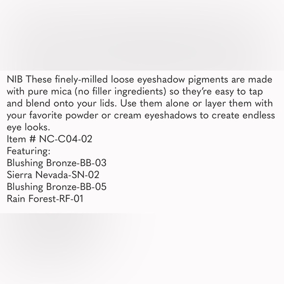 NIB Sealed Naked Cosmetics Special Edition 4-pc Pigment Collection #NC-C04-02 - Picture 8 of 16